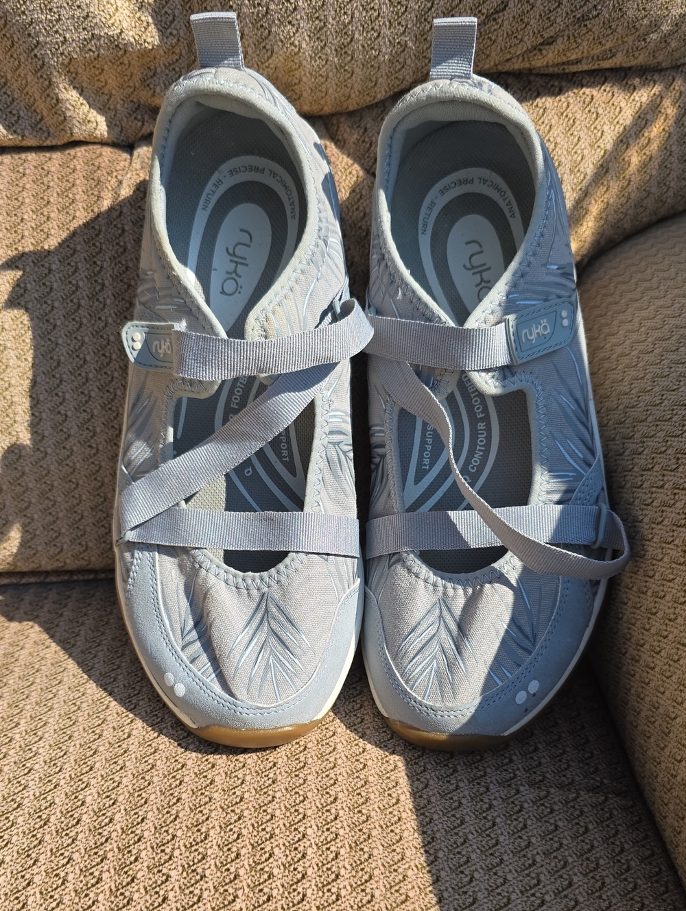 Ryka Women's Light Blue Slip-On Sport Mary Jane Sneakers
